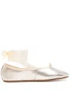 Repetto Sophia Leather Ballerina Shoes In Grey