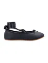 Repetto Sophia Ballet Flats With Satin Ribbons In Black