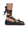 Repetto Sophia Ballet Flats With Satin Ribbons Shoes In Black