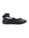 Repetto Sophia Ballet Flats With Satin Ribbons Shoes In Black