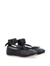 Repetto Sophia Ballet Flats With Satin Ribbons Shoes In Black