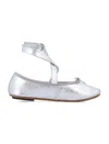 Repetto Sophia Belt Ballet Flats In Silver