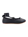 Repetto Sophia Ballet Flats With Satin Ribbons Shoes In Black