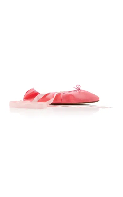 Repetto Sophia Lace-up Satin Ballet Flats In Pink