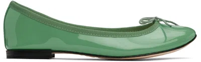 Repetto Ssense Exclusive Green Cendrillon Ballerina Flats In 1155 Veronese