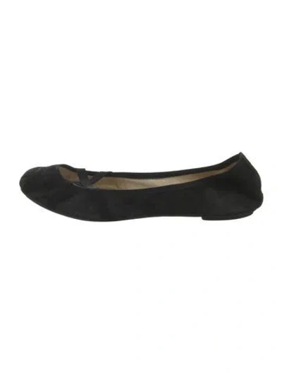 Pre-owned Repetto Suede Ballet Flats In Black