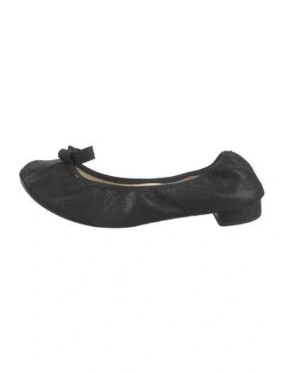 Pre-owned Repetto Suede Ballet Flats In Black