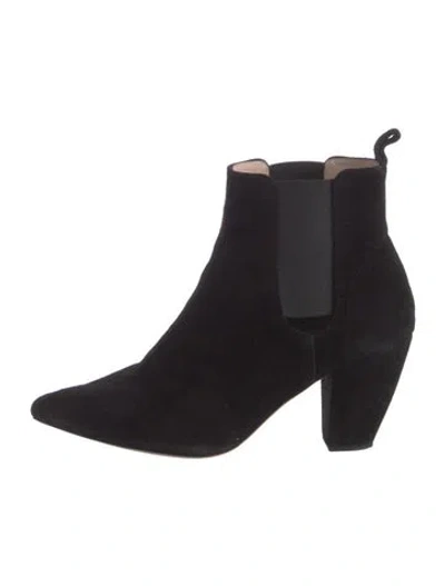 Pre-owned Repetto Suede Chelsea Boots In Black