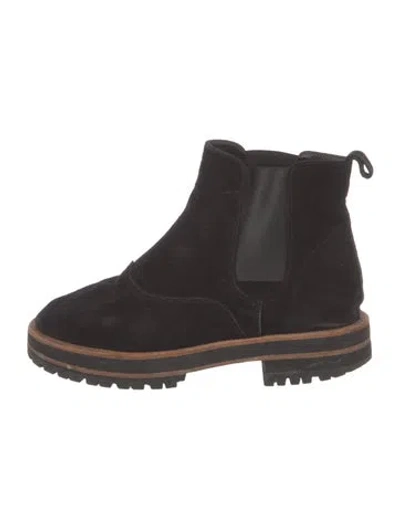 Pre-owned Repetto Suede Chelsea Boots In Black