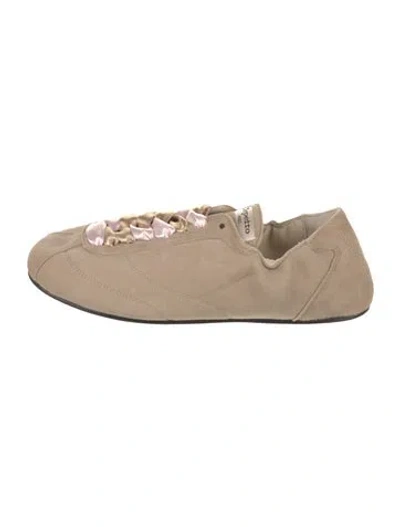 Pre-owned Repetto Suede Sneakers W/ Tags In Neutral