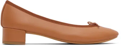 Repetto Tan Camille Rubber Sole Heels