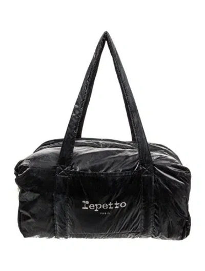 Pre-owned Repetto Velvet Weekender Bag In Black
