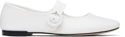 Repetto White Georgia Square-toe Mary Jane Ballerina Flats
