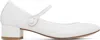 Repetto White Rose Mary Jane Heels