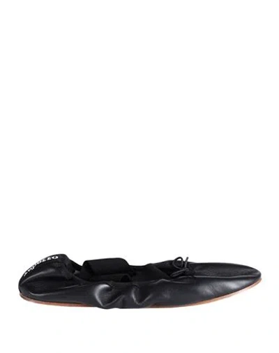 Repetto Woman Ballet Flats Black Size 7 Goat Skin