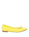 Repetto Woman Ballet Flats Yellow Size 7.5 Leather