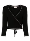 Repetto Wrap-design Top In Black