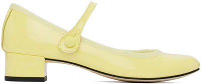 Repetto Yellow Rose Mary Jane Heels In 1150 Limoncello