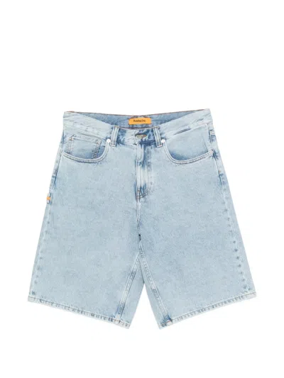 Replay Acid-wash Shorts In Blue
