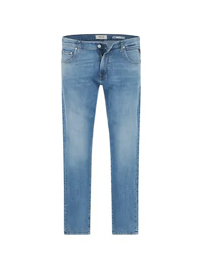 Replay Aideen Faded-effect Jeans In Blue