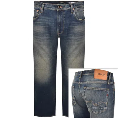 Replay Aideen Straight Fit Jeans Medium Blue