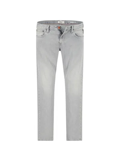 Replay Aideen Straight-leg Jeans In Gray