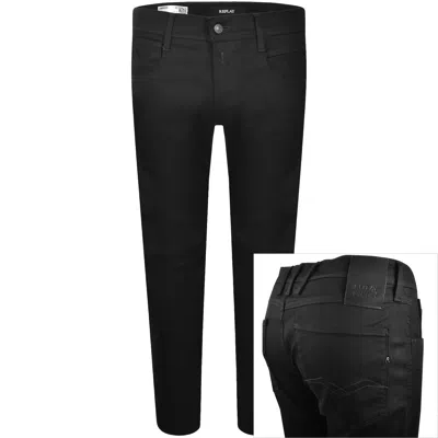 Replay Anbass Hyperflex Slim Fit Jeans Black