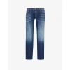 Replay Mens Dark Blue Anbass Regular-fit Slim-leg Jeans In Dark Blue