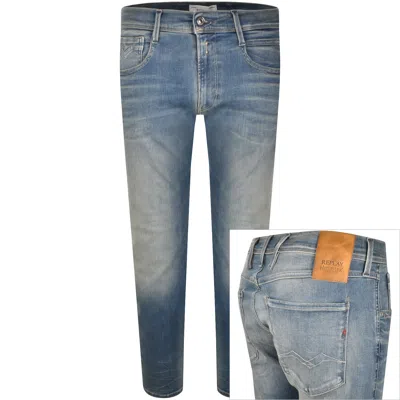 Replay Anbass Slim Fit Jeans Light Wash Blue