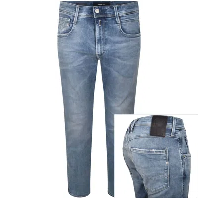 Replay Anbass Slim Fit Jeans Light Wash Blue