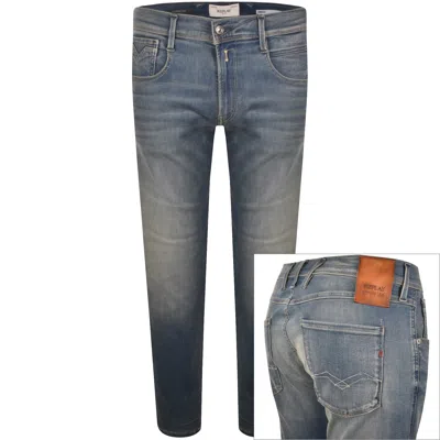 Replay Anbass Slim Fit Jeans Light Wash Blue