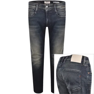 Replay Anbass Slim Fit Jeans Mid Wash Blue
