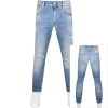 REPLAY REPLAY ANBASS SLIM FIT LIGHT WASH JEANS BLUE
