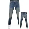 Replay Anbass Slim Fit Mid Wash Jeans Blue In Blue