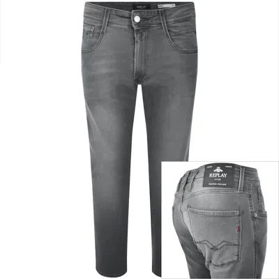 Replay Anbass Slim Fit Mid Wash Jeans Grey