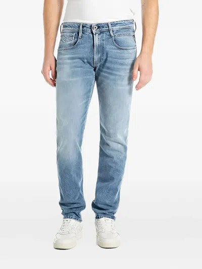 Replay Anbass Stitched Pocket Jeans In Blue
