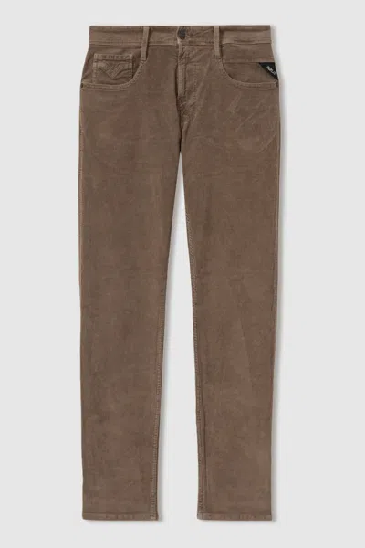Replay Biscuit Slim Fit Jeans In Biscuit