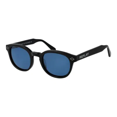 Replay Black Acetate Sunglasses