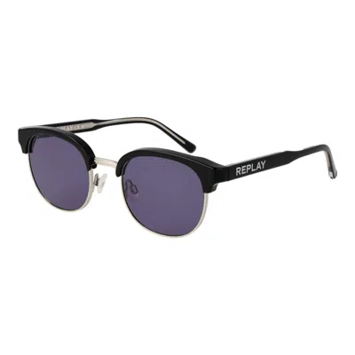 Replay Black Metal Sunglasses In Multi