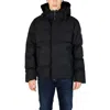 Replay Black Polyamide Jackets & Men's Coat In Black