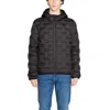 Replay Black Polyester Jackets & Men's Coat In Black