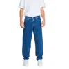 Replay Blue Cotton Relaxed Fit Jean In Blue