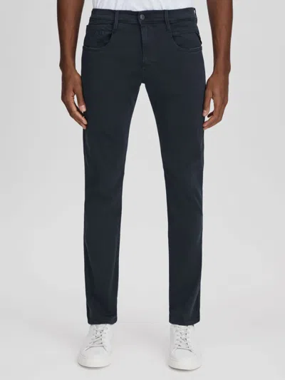 Replay Blue Slim Fit Garment Dyed Jeans