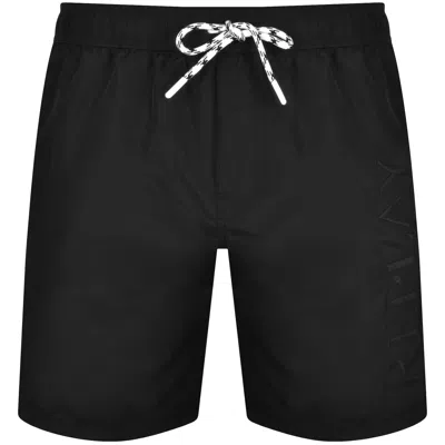 Replay Boxer Swim Shorts Black In Multi