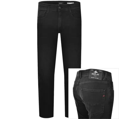 Replay Comfort Fit Rocco Jeans Dark Wash Black
