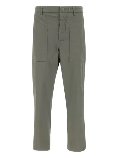 Replay Cotton-blend Trousers In Gray