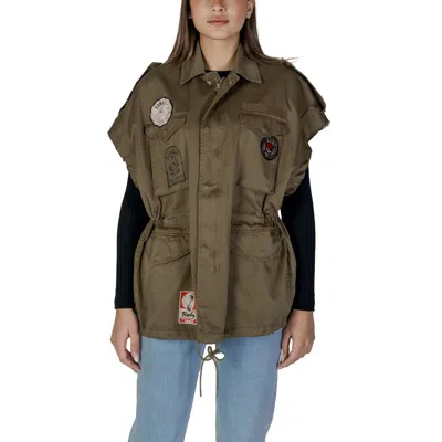 Replay Cotton Jackets & Women's Coat In Green