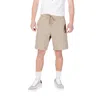 Replay Beige Cotton Bermuda In Neutral