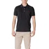 Replay Black Cotton Polo Shirt In Black