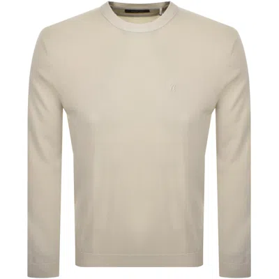 Replay Crew Neck Knit Jumper Beige In Neutral